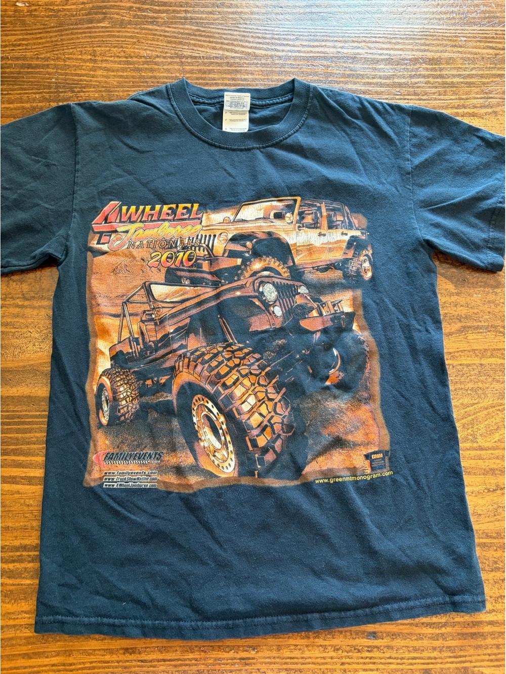 2010 4 Wheel Jamboree Tour Black Graphic T-Shirt Size Small